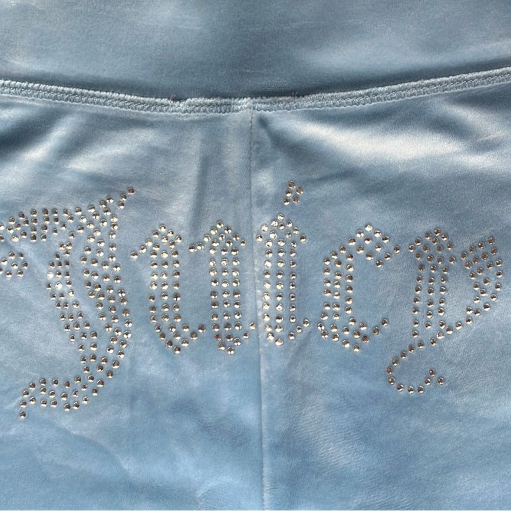 NWT ⚜️🩵⚜️ Juicy Couture Retro Velour Tracksuit Women XL Frosted Blue - Picture 8 of 11